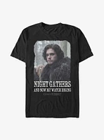 Game Of Thrones Jon Snow Night Watch Begins T-Shirt