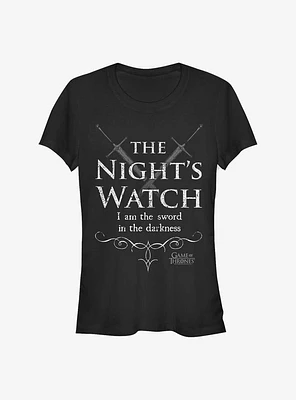 Game Of Thrones Night's Watch Sword Girls T-Shirt