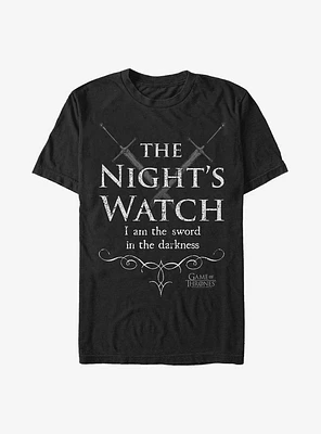 Game Of Thrones Night's Watch Sword T-Shirt
