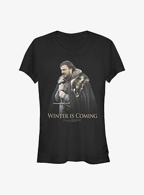 Game Of Thrones Stark Winter Is Coming Girls T-Shirt