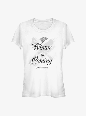 Game Of Thrones House Stark Winter Is Coming Girls T-Shirt