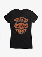 Trick Or Treat Jack O Lanterns Girls T-Shirt