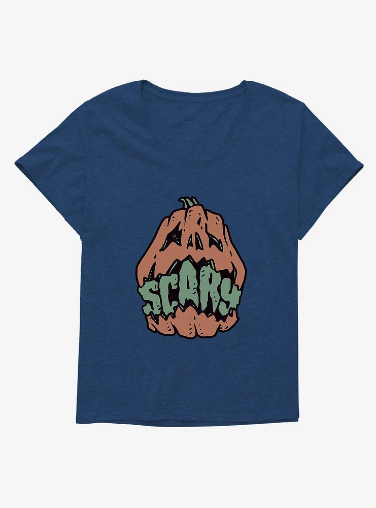 Scary Jack O Lantern Girls T-Shirt Plus