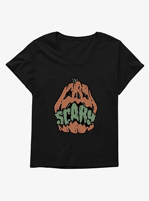 Scary Jack O Lantern Girls T-Shirt Plus