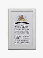 Disney Snow White Lessons Framed Wood Décor