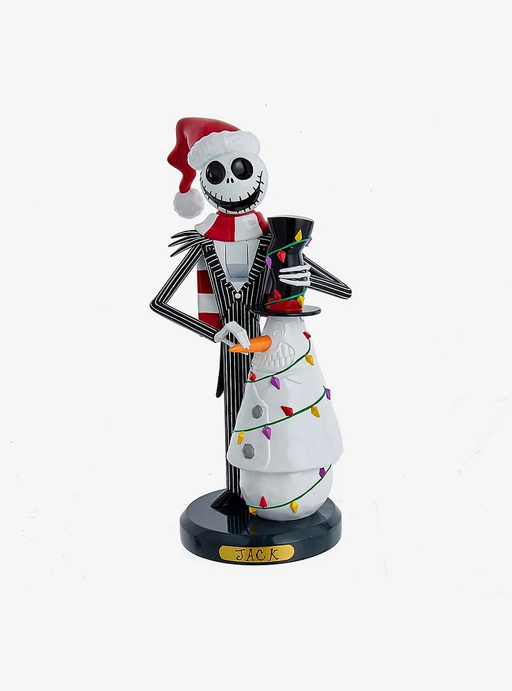 Disney The Nightmare Before Christmas Jack Skellington With Snowman Nutcracker