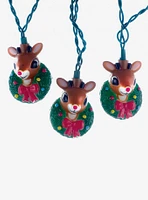 Rudolph Head With Wreath Light Set