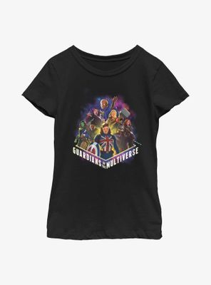 Marvel What If?? Guardians Of The Multiverse Team Up Youth Girls T-Shirt