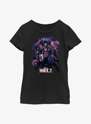 Marvel What If?? Guardians Of The Multiverse Group Youth Girls T-Shirt