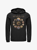 Marvel Eternals Circular Gold Heroes Hoodie