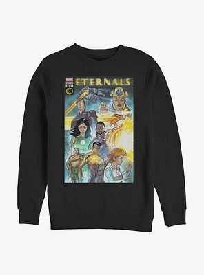 Marvel Eternals Group Comic Cover Crew Sweatshirt