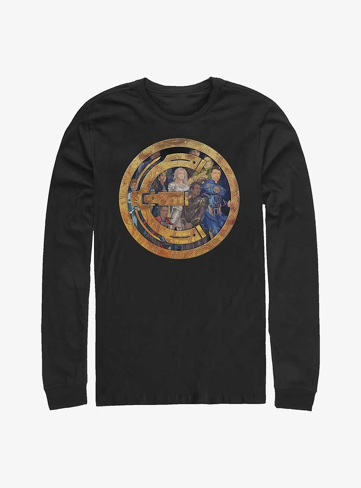 Marvel Eternals Badge Group Shot Long-Sleeve T-Shirt