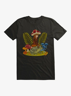 Cottagecore Frog Riding T-Shirt