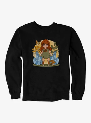 Cottagecore Crystal Mushrooms Sweatshirt