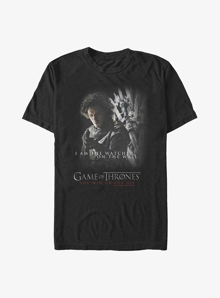 Game Of Thrones Jon Snow Watcher On The Wall T-Shirt