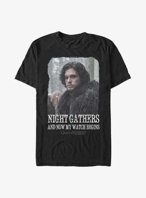 Game Of Thrones My Watch Begins Jon Snow T-Shirt