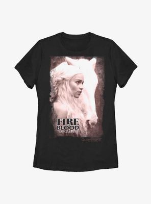 Game Of Thrones Daenerys Targaryen Fire & Blood Womens T-Shirt