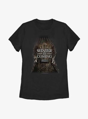 Game Of Thrones Winter Is Coming Iron Throne Womens T-Shirt