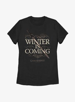 Game Of Thrones Winter Is Coming Sword Womens T-Shirt