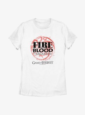 Game Of Thrones Fire & Blood Targaryen Spray Womens T-Shirt