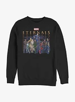 Marvel Eternals Group Repeating Crew Sweatshirt