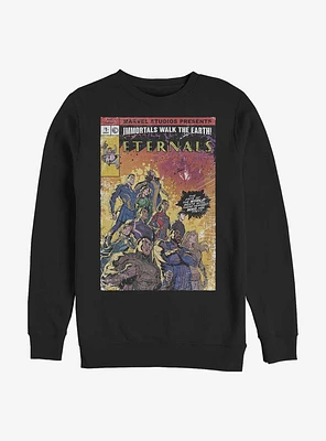 Marvel Eternals Vintage Style Comic Cover Crew Sweatshirt