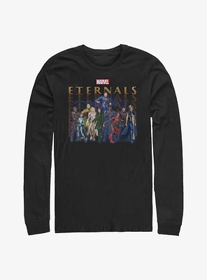 Marvel Eternals Group Repeating Long-Sleeve T-Shirt