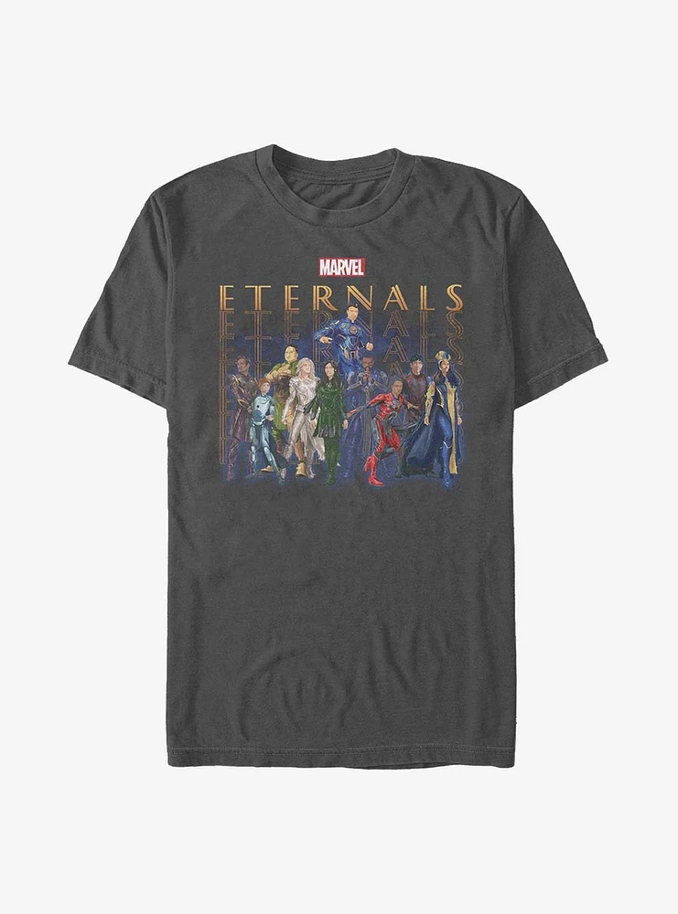 Marvel Eternals Group Repeating T-Shirt
