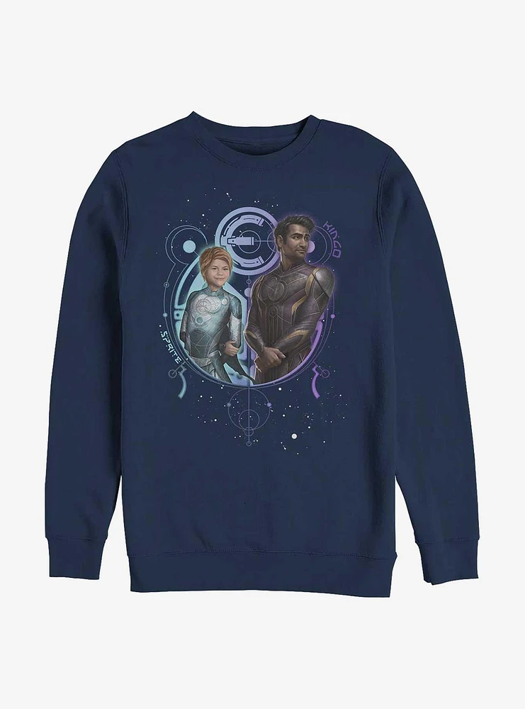 Marvel Eternals Sprite And Kingo Duo Crew Sweatshirt