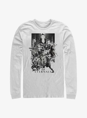 Marvel Eternals Paint Splattered Long-Sleeve T-Shirt