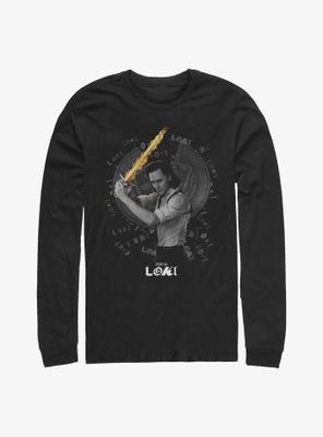 Marvel Loki Wielding Laevateinn Sword Long-Sleeve T-Shirt