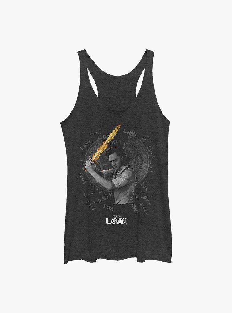 Marvel Loki Wielding Laevateinn Sword Womens Tank Top