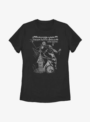 Disney The Nightmare Before Christmas Vintage Poster Womens T-Shirt