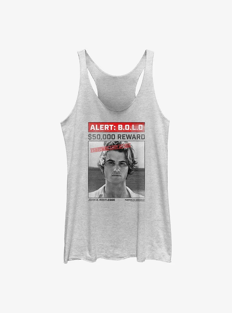 Outer Banks John B Wanted Poster Womens Tank Top