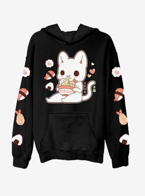 Tasty Peach Udon Kitten Sushi Girls Hoodie