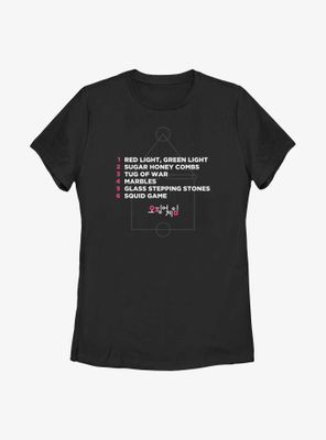 Squid Game List Womens T-Shirt