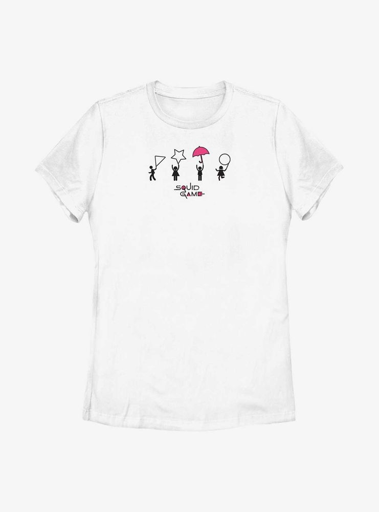 Squid Game Dalgona Candy Icon Shapes Womens T-Shirt