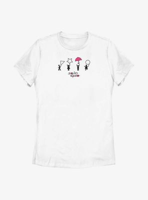 Squid Game Dalgona Candy Icon Shapes Womens T-Shirt