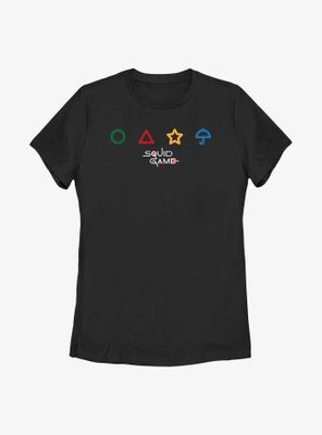Squid Game Dalgona Candy Shapes Womens T-Shirt
