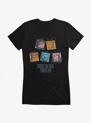 Where The Wild Things Are Monster Squares Girls T-Shirt