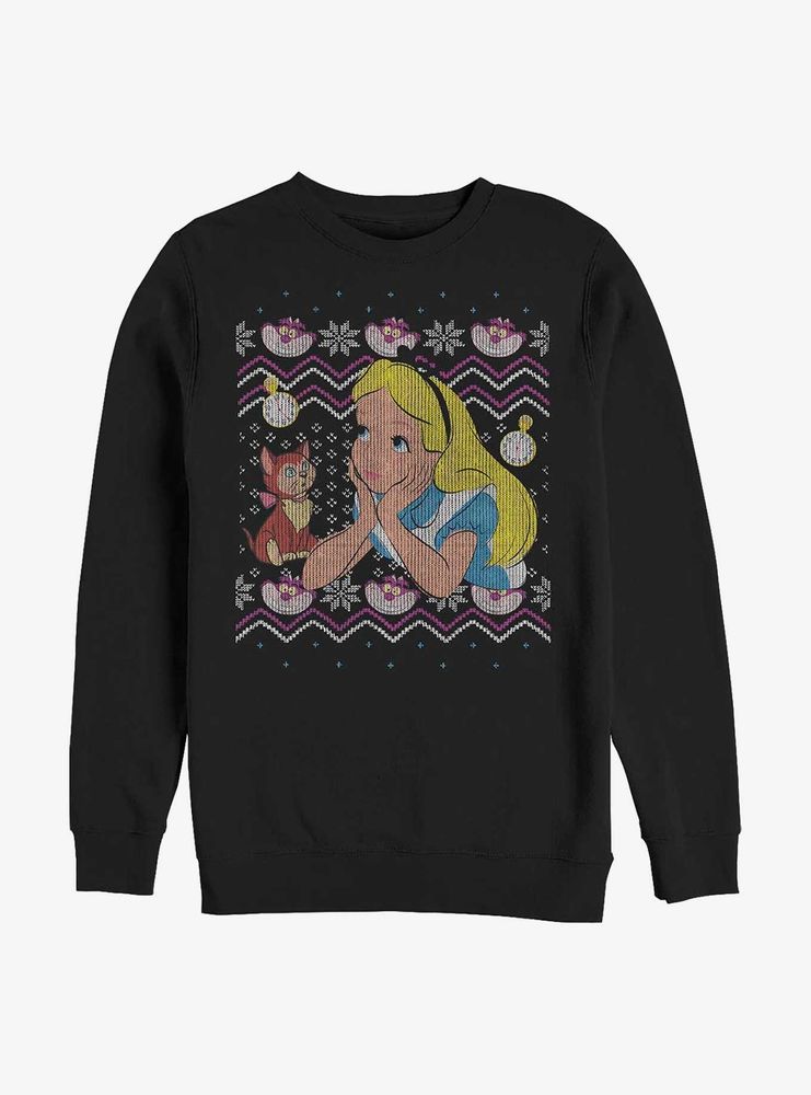 Disney Alice Wonderland Stitched Look Sweatshirt
