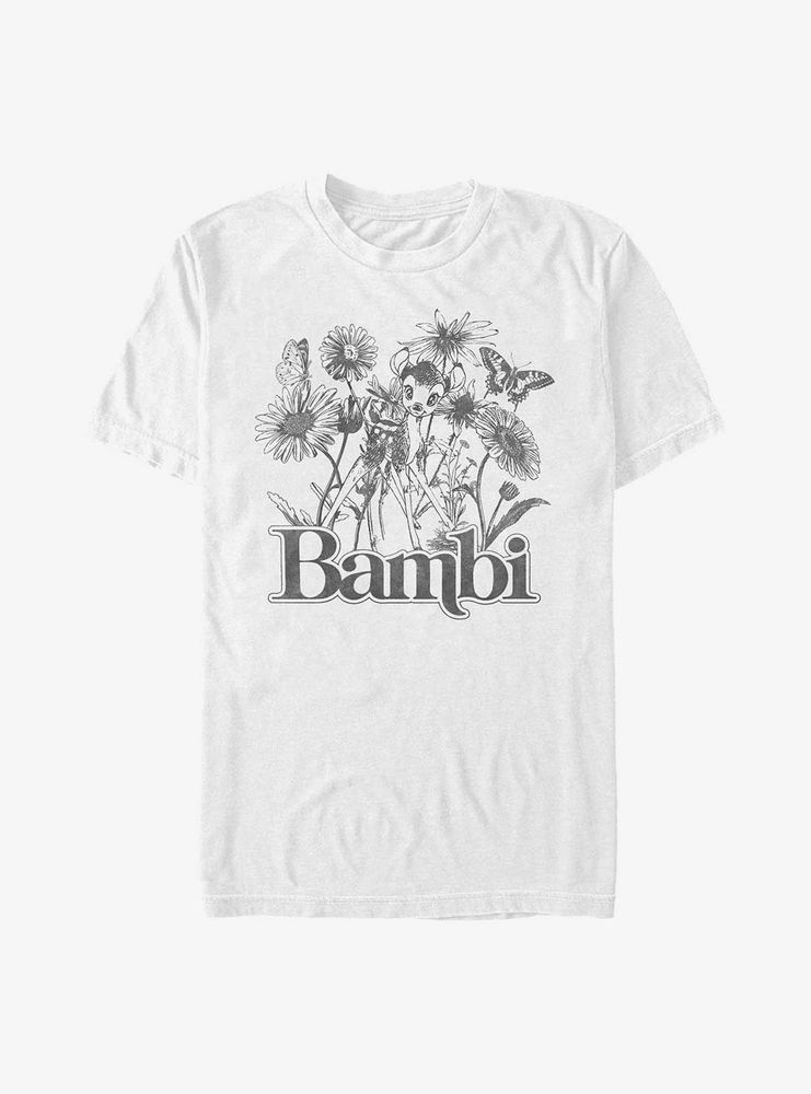 Disney Bambi Floral Sketch T-Shirt