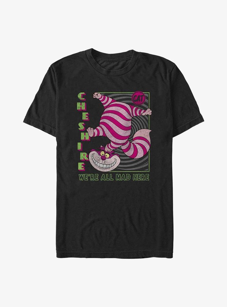 Disney Alice Wonderland Cheshire Cat We're All Mad T-Shirt