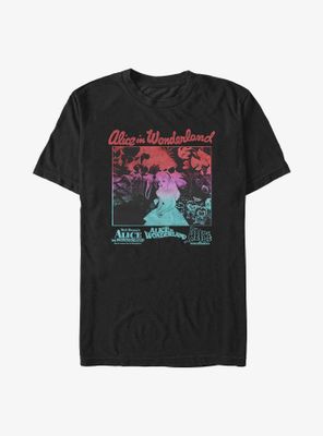 Disney Alice Wonderland Gradient Poster T-Shirt