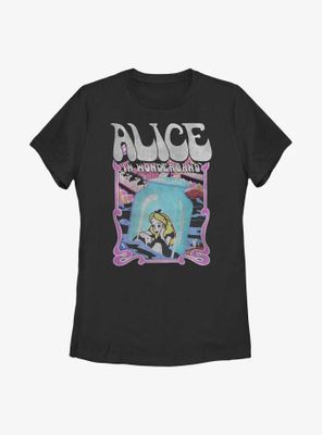 Disney Alice Wonderland Gradient Poster Womens T-Shirt