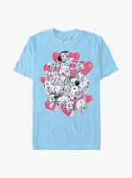 Disney 101 Dalmatians Hearts Group T-Shirt