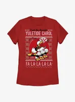 Disney Donald Duck And The Triplets Caroling Womens T-Shirt