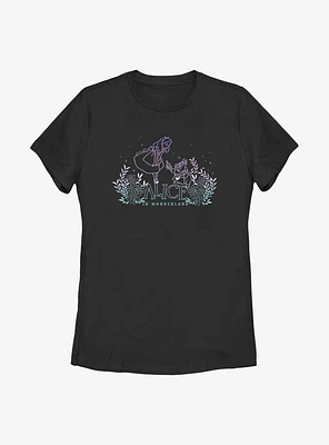 Disney Alice Wonderland Gradient & White Rabbit Womens T-Shirt