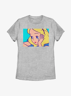 Disney Alice Wonderland Sad Pop Art Womens T-Shirt