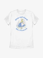 Disney Alice Wonderland Pastel Stop & Smell The Flowers Womens T-Shirt